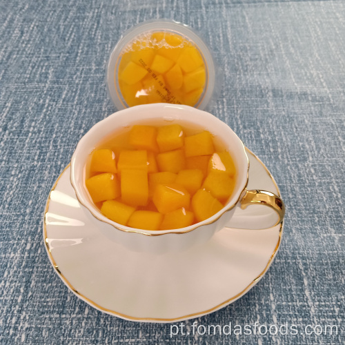 24 x 4 onças de pêssegos amarelos em WGJ e suco de limão
